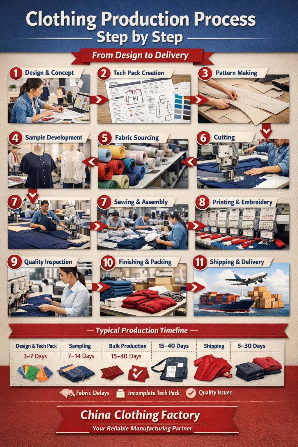 Clothing Production Process Step by Step