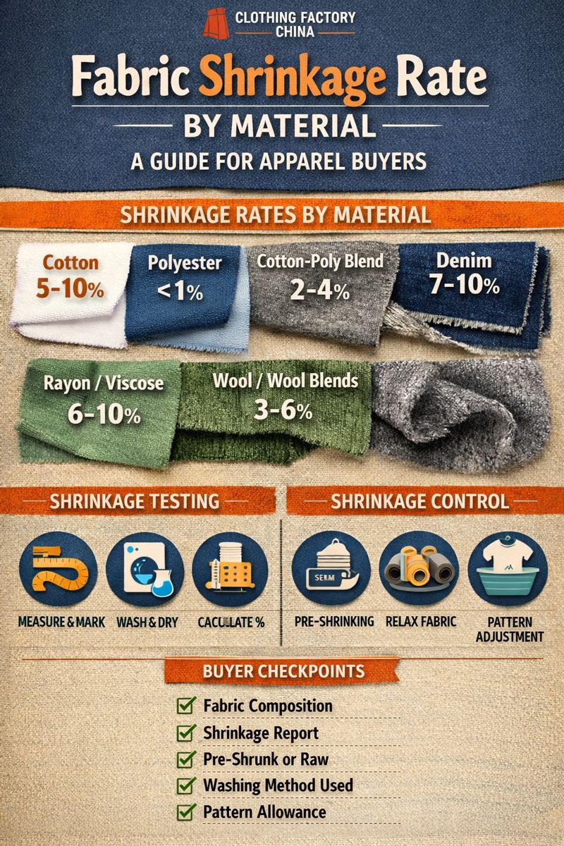 Fabric Shrinkage Rate by Material | Professional Guide for Apparel Buyers