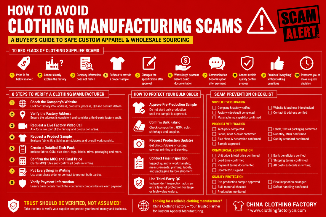 How to Avoid Clothing Manufacturing Scams